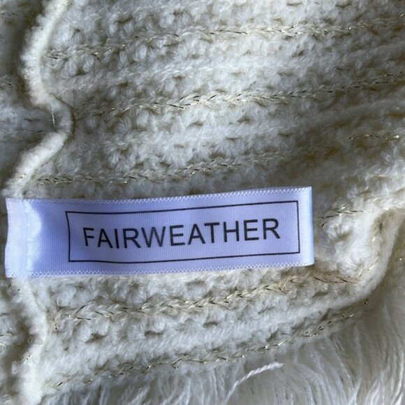 FAIRWEATHER Ivory & Gold Infinity Scarf - Picture 3 of 4